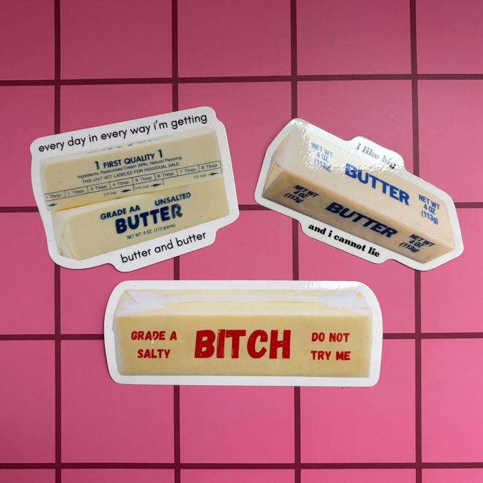Butter Vinyl Stickers | Fun & Sassy Die-Cut Decals for Butter Lovers