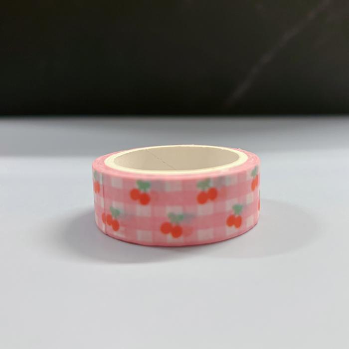 Y2K Dopamine Washi Tape | Aesthetic Cherry & Tulip Decorative Masking Tape