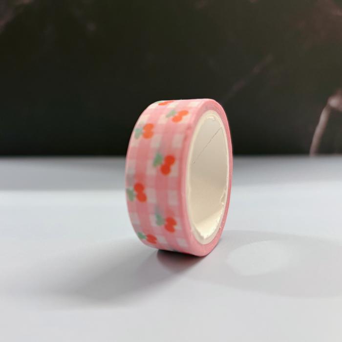 Y2K Dopamine Washi Tape | Aesthetic Cherry & Tulip Decorative Masking Tape