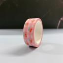 Pink Gingham Cherries Y2K Dopamine Washi Tape | Aesthetic Cherry & Tulip Decorative Masking Tape