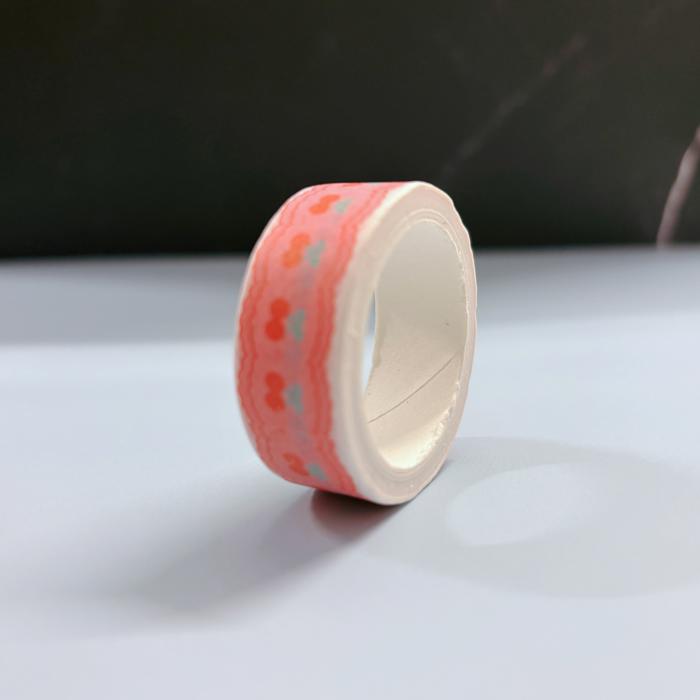 Y2K Dopamine Washi Tape | Aesthetic Cherry & Tulip Decorative Masking Tape
