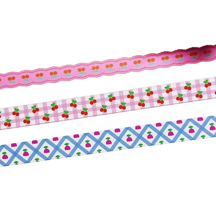 Y2K Dopamine Washi Tape | Aesthetic Cherry & Tulip Decorative Masking Tape