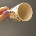 Thin Clove Boxed Gift Set of 4 Handmade Mugs - Turkish Flowers, Hand Painted