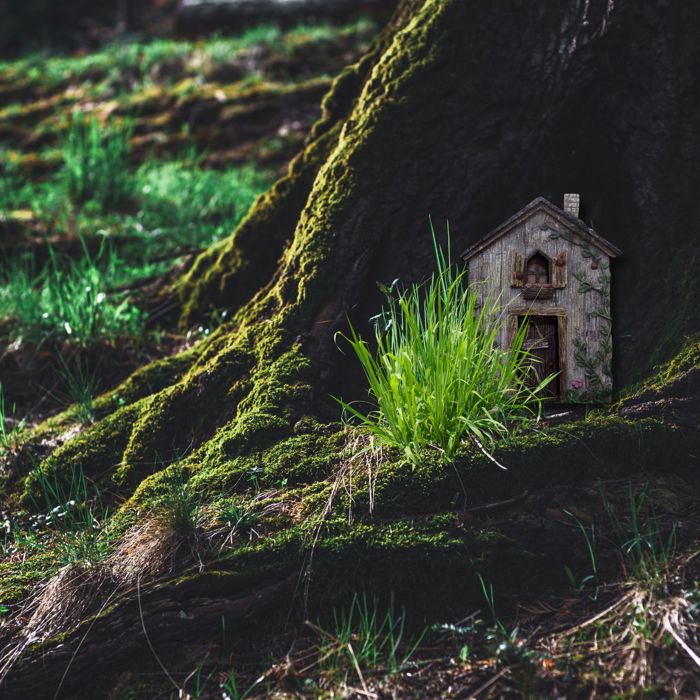 Mini Fairy Door | 4" Tall Faux Faerie Elf Door Outdoor Garden Decor