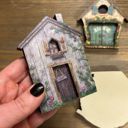 Ivy Cottage  Mini Fairy Door | 4" Tall Faux Faerie Elf Door Outdoor Garden Decor