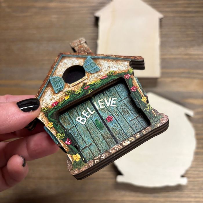 Mini Fairy Door | 4" Tall Faux Faerie Elf Door Outdoor Garden Decor