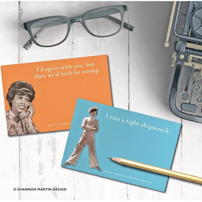 Funny Retro Ladies Sticky Notes | Stocking Stuffer Cute Quotes Gift for Her