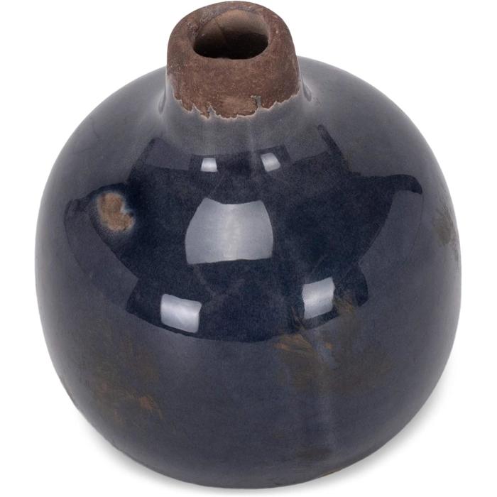 Mini Ceramic Vase | Glossy Round Bud Vase | Small Decorative Accent for Home or Gift