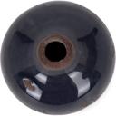 Dark Grey Mini Ceramic Vase | Glossy Round Bud Vase | Small Decorative Accent for Home or Gift