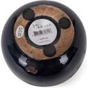 Dark Grey Mini Ceramic Vase | Glossy Round Bud Vase | Small Decorative Accent for Home or Gift