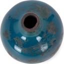 Ocean Blue Mini Ceramic Vase | Glossy Round Bud Vase | Small Decorative Accent for Home or Gift