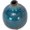 Ocean Blue Mini Ceramic Vase | Glossy Round Bud Vase | Small Decorative Accent for Home or Gift