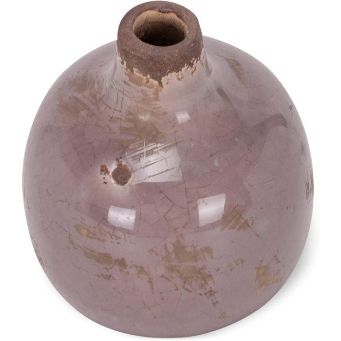 Mini Ceramic Vase | Glossy Round Bud Vase | Small Decorative Accent for Home or Gift