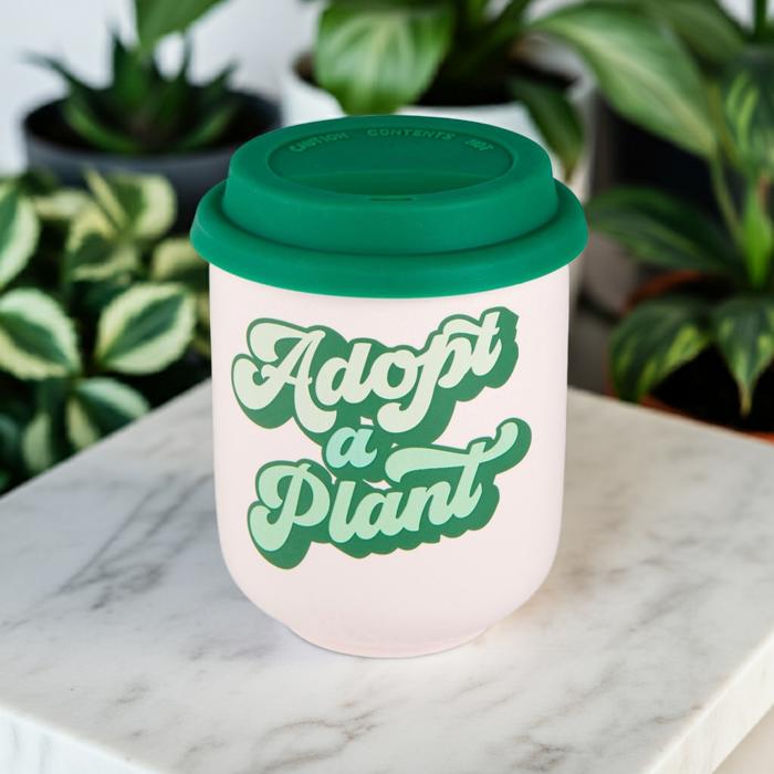 Pretty Eco- and Plant-Themed To-Go Mugs with Silicone Lids | Eco-friendly Gifts - 5 Options!