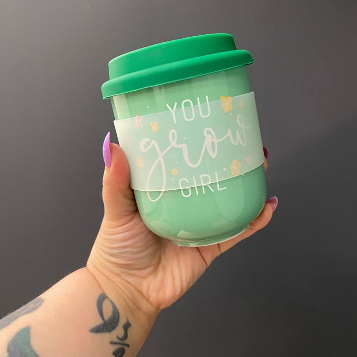 Pretty Eco- and Plant-Themed To-Go Mugs with Silicone Lids | Eco-friendly Gifts - 5 Options!