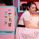 I'm Eating My Feelings And They Taste Absolutely Delicious Retro Ladies Funny Fridge Magnets | Gift Stocking Stuffer 1950s Quotes Refrigerator Flexible Magnets