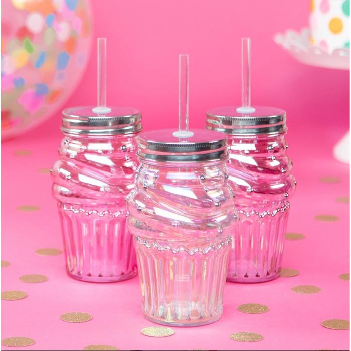 Pretty Glass Cocktail Straw Sippers