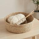 Set of 5 Short Lined Baskets Eco-Friendly Woven Storage Basket Sets – Closet, Bathroom & Pantry Organizers