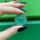 Tired AF Cute Enamel Pins on Giftable Cards - 20+ Styles Available