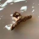 Ash Brown Velvet Claws Plush Hair Clips | Faux Fur Hair Claws