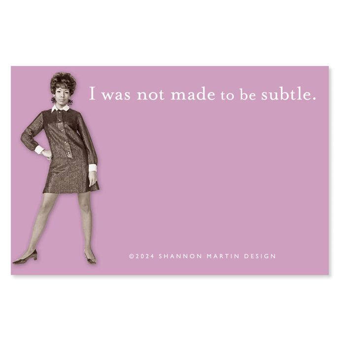 Funny Retro Ladies Sticky Notes | Stocking Stuffer Cute Quotes Gift for Her