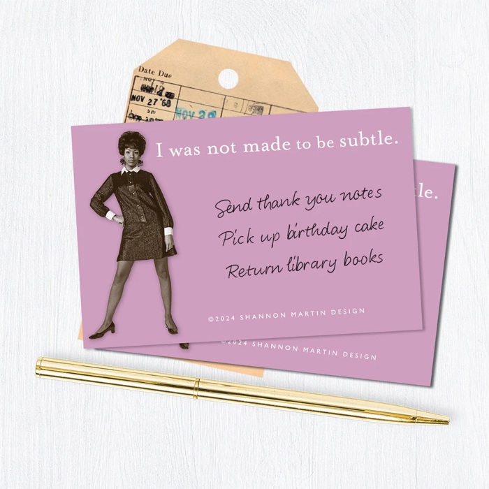 Funny Retro Ladies Sticky Notes | Stocking Stuffer Cute Quotes Gift for Her