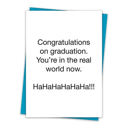 Congratulations on Graduation Hahahaha 6 Pack Greeting Cards Cute and Funny Sayings Minimalist White Cards with Envelopes Blank Inside
