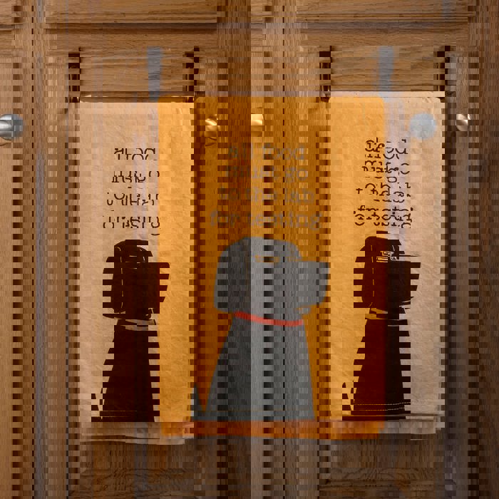 All Food Must Go To The Lab For Testing Dog Dish Cloth Towel Black Lab Labrador Retriever Funny Quote Gift