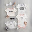 Bottle Of The House White Tie Dye Grey Cotton Snapshirt Baby Gifts - Clothes and Toys Ages 0-12 Months, Snapshirts, Hats, Pants, Dolls