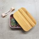 Single Take Out Bamboo Bento Lunch Boxes in 3 Pretty Colors