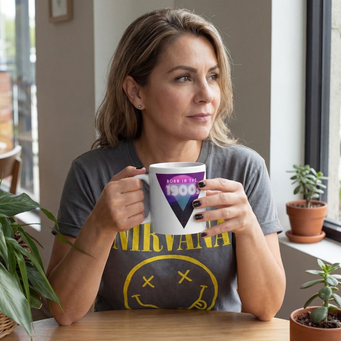 Born in the 1900s Ceramic Coffee Mug | Aging Millennial Gen X Boomer Funny 80s Themed Gift Mug 