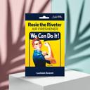 Rosie the Riveter Hanging Air Freshener in Lemon Scent Car Air Freshener Funny - 10 Options - Cat, Mushroom, Goldfish, Squirrel in Underpants, Crow etc. 