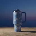 Blue Clouds Clouds 40 Oz Tumbler Stainless Steel Insulated Handle Tumbler - XL Size with Straw