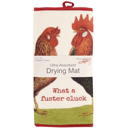  What A Fuster Cluck Ultra-absorbent Drying Mat | Hen Rooster Dish Drainer Pad | 21" x 14"