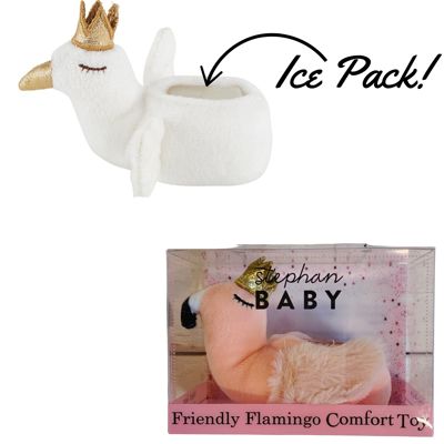 Ice Pack for Boo Boos, Baby Comfort Toy in Royal Flamingo or Serene Swan