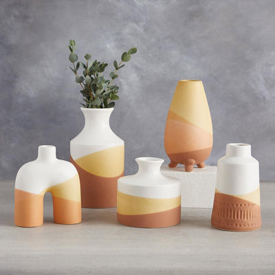 Warm Colors Planter Pots Home Decor  | Decorative Ceramic Vase |  Gift for Plant Lovers