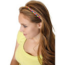  3 Pack Single Pom Braid In the Pink | Nylon Headband Hair Accessory