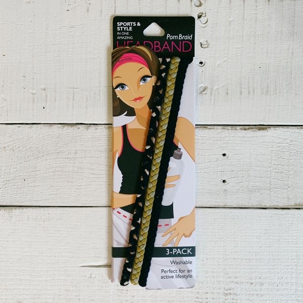 3 Pack Leopard Braided Headband | One Size Athleisure