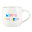  3 Piece Happy Birthday Mug Cake Gift Set | Coffee Mug Mini Crown Cupcake Topper