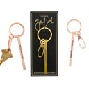  Gold Bar Skinny Keychains - Metal Quote Key Holder