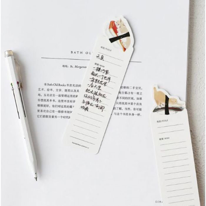 30-Pack Sushi Cat Paper Bookmarks | Cat Lover Gifts