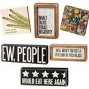  Cute and Funny Graphic Wooden Box Signs with Sayings for Gallery Walls