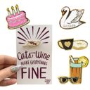  Cute Enamel Pins on Giftable Cards - 20+ Styles Available