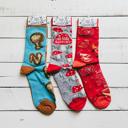  3 Pack Food Lover Socks | Fun Cool Foodie Design Novelty Unisex Socks