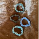  4 Pack Satin Hair Tie Pack in Olive / Sage / Mint / Camo | Poly Satin Scrunchies Hair Accessory