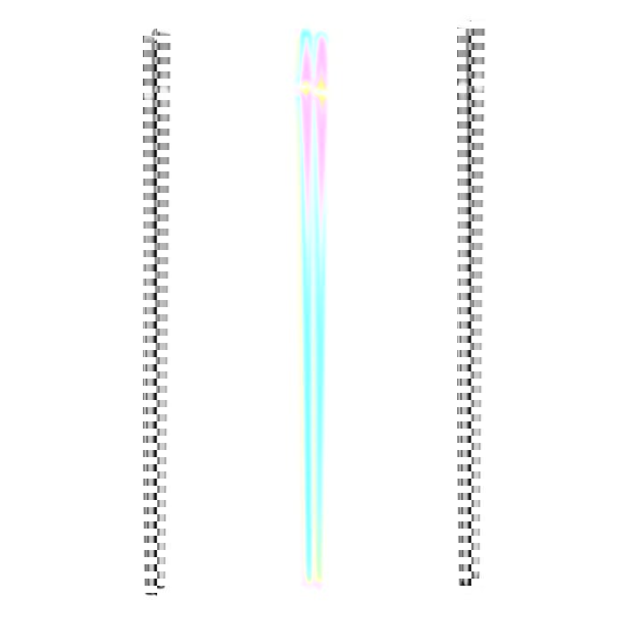 Set of 2 Pairs Holographic Rainbow Chopsticks in Stainless Steel