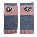 Pink Bird Applique Arm Warmers | Fingerless Gloves in Black, Pink, or Green