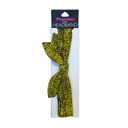 Twisted Bow Headband in Yellow Leopard Tapered and Twisted Bow Headbands | Yoga Gym Workout Hairband Hair Accessory