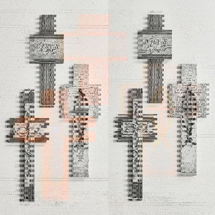 No Greater Love Sculpted Resin Hanging Home Church or Office Wall Cross | 8"