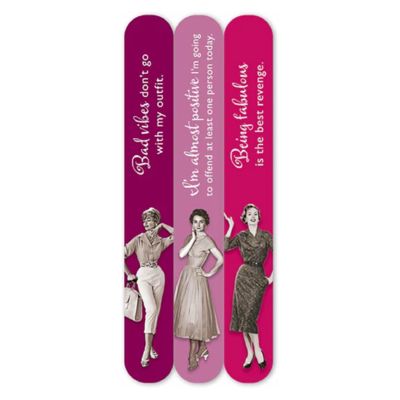 Being Fabulous is the Best Revenge 3-Pack Funny Vintage Style Emery Boards